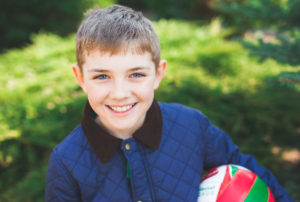 boy with soccer ball